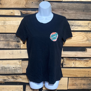 Santa Cruz The‎ Original Skateboards Women's Black T-Shirt Size Small